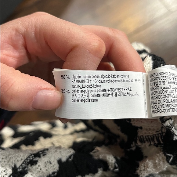 Zara Striped Cotton Knit Midi Dress SIZE S - Picture 5 of 5